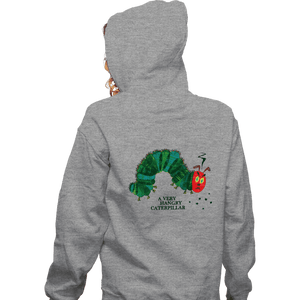 Daily_Deal_Shirts Zippered Hoodies, Unisex / Small / Sports Grey Hangry Caterpillar