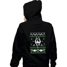 Load image into Gallery viewer, Shirts Zippered Hoodies, Unisex / Small / Black Skyrim Sweater
