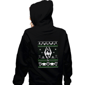 Shirts Zippered Hoodies, Unisex / Small / Black Skyrim Sweater