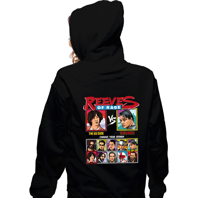 Shirts Zippered Hoodies, Unisex / Small / Black Reeves Of Rage