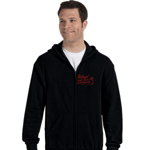 Sold_Out_Shirts Zippered Hoodies, Unisex / Small / Black Cowboy Garage