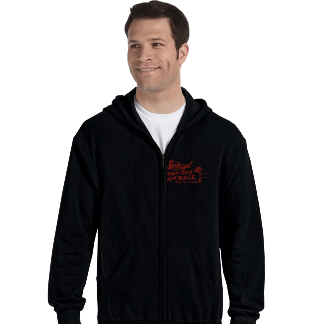 Sold_Out_Shirts Zippered Hoodies, Unisex / Small / Black Cowboy Garage
