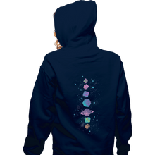 Load image into Gallery viewer, Shirts Zippered Hoodies, Unisex / Small / Navy Space Dice
