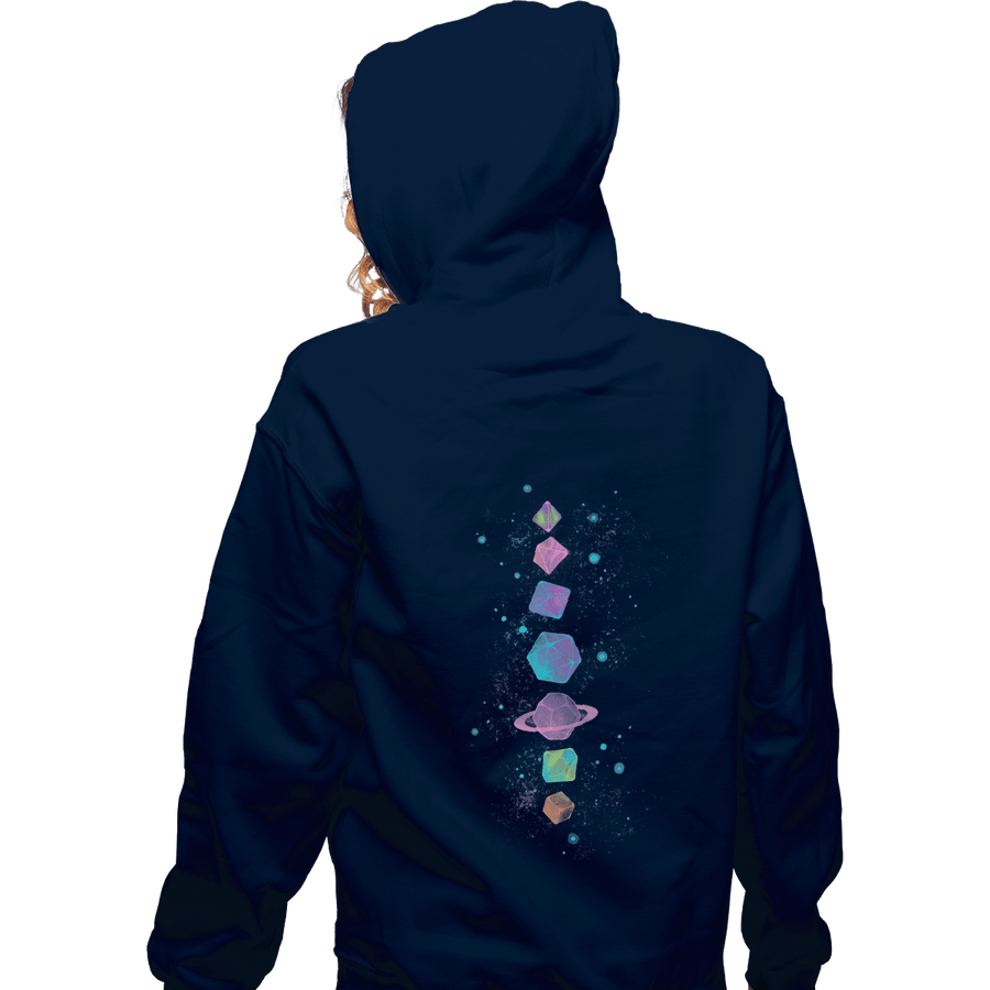 Shirts Zippered Hoodies, Unisex / Small / Navy Space Dice