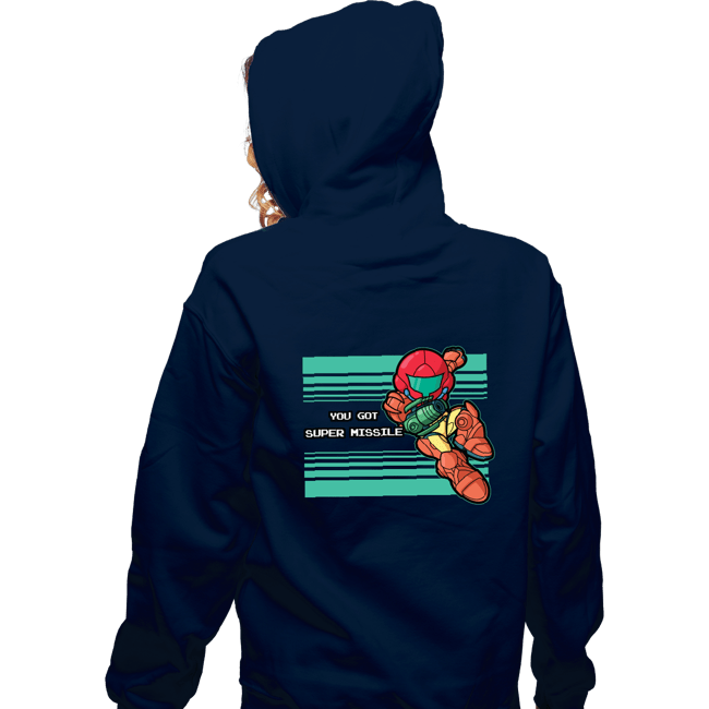 Daily_Deal_Shirts Zippered Hoodies, Unisex / Small / Navy Mega Missile!