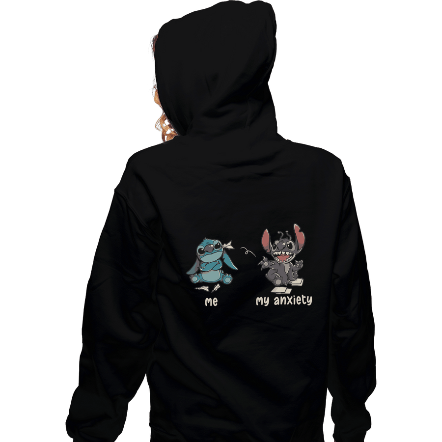 Shirts Zippered Hoodies, Unisex / Small / Black Anxiety