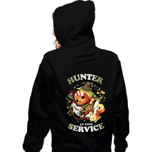 Load image into Gallery viewer, Daily_Deal_Shirts Zippered Hoodies, Unisex / Small / Black Hunter At Your Service
