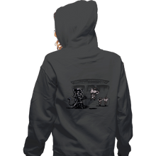 Load image into Gallery viewer, Secret_Shirts Zippered Hoodies, Unisex / Small / Dark Heather Cat Vader
