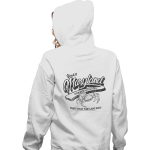 Shirts Zippered Hoodies, Unisex / Small / White Maryland