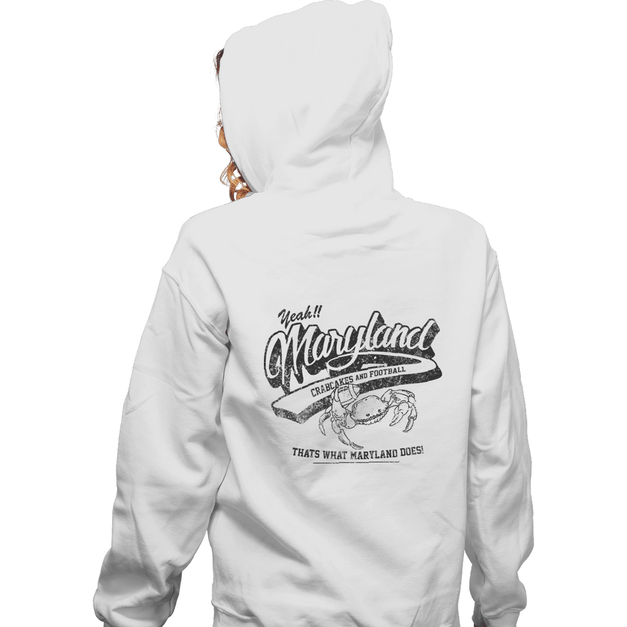 Shirts Zippered Hoodies, Unisex / Small / White Maryland