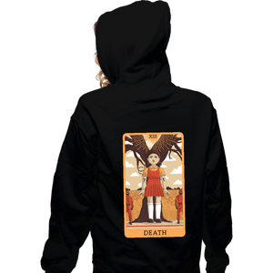 Daily_Deal_Shirts Zippered Hoodies, Unisex / Small / Black Tarot Squid Game Death
