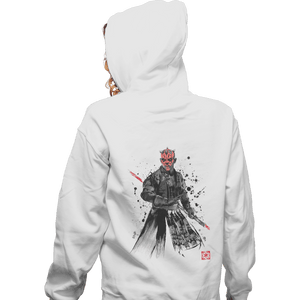 Shirts Pullover Hoodies, Unisex / Small / White Darth Lord Sumi-e