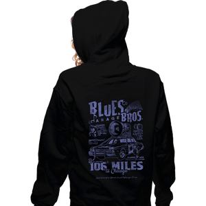 Daily_Deal_Shirts Zippered Hoodies, Unisex / Small / Black Blues Brothers Garage