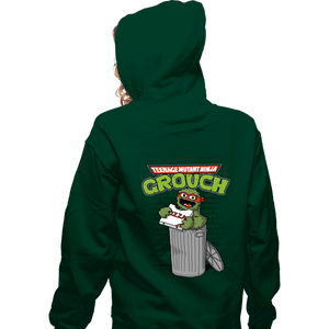 Shirts Zippered Hoodies, Unisex / Small / Irish Green Teenage Mutant Ninja Grouch
