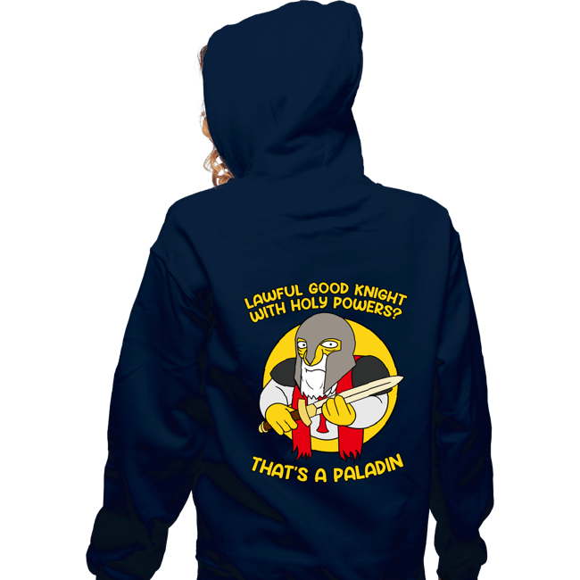 Daily_Deal_Shirts Zippered Hoodies, Unisex / Small / Navy That's A Paladin