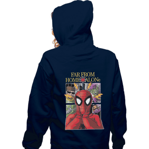 Shirts Zippered Hoodies, Unisex / Small / Navy Far From Home Alone