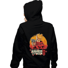 Load image into Gallery viewer, Shirts Zippered Hoodies, Unisex / Small / Black Red Humanoid Typhoon II
