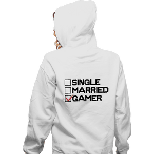 Shirts Zippered Hoodies, Unisex / Small / White The Gamer