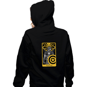 Shirts Zippered Hoodies, Unisex / Small / Black Tarot Justice