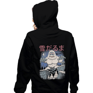 Shirts Zippered Hoodies, Unisex / Small / Black Kaiju Snowman