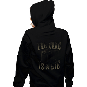 Shirts Zippered Hoodies, Unisex / Small / Black The Cake Is A Lie
