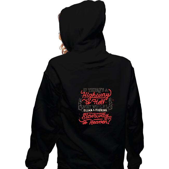 Secret_Shirts Zippered Hoodies, Unisex / Small / Black Faster to Hell than Heaven