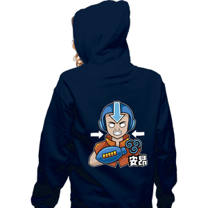 Shirts Zippered Hoodies, Unisex / Small / Navy Aang Man