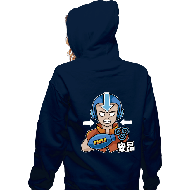 Shirts Zippered Hoodies, Unisex / Small / Navy Aang Man