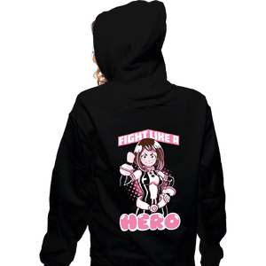 Shirts Zippered Hoodies, Unisex / Small / Black Fight Like A Hero