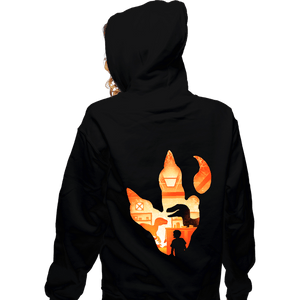 Daily_Deal_Shirts Zippered Hoodies, Unisex / Small / Black Velociraptor Footprint