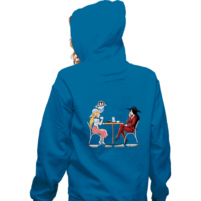 Shirts Zippered Hoodies, Unisex / Small / Royal Blue Peach And Pauline