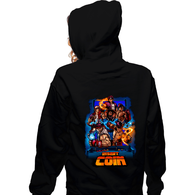 Secret_Shirts Zippered Hoodies, Unisex / Small / Black Insert Coin Fighter