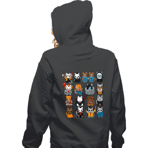 Daily_Deal_Shirts Zippered Hoodies, Unisex / Small / Dark Heather The Horror Kittens