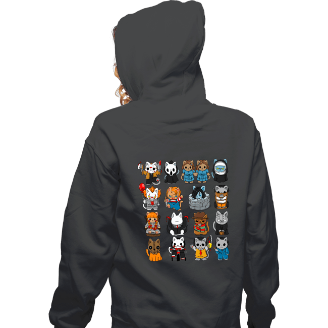 Daily_Deal_Shirts Zippered Hoodies, Unisex / Small / Dark Heather The Horror Kittens