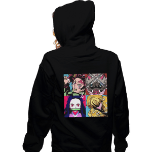 Shirts Zippered Hoodies, Unisex / Small / Black Kimetsu No Warhol