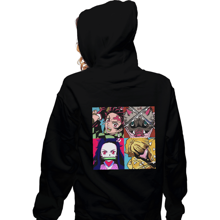 Shirts Zippered Hoodies, Unisex / Small / Black Kimetsu No Warhol