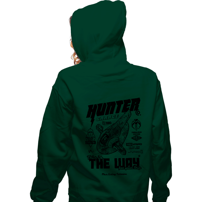 Secret_Shirts Zippered Hoodies, Unisex / Small / Irish Green Hunter Garage