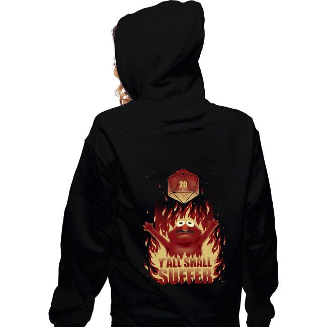 Daily_Deal_Shirts Zippered Hoodies, Unisex / Small / Black Y'all Shall Suffer