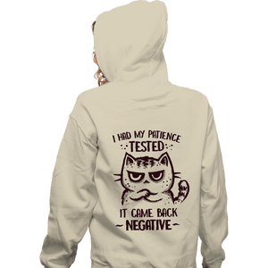 Secret_Shirts Zippered Hoodies, Unisex / Small / White I had my patience tested