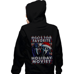 Secret_Shirts Zippered Hoodies, Unisex / Small / Black Holiday Scream