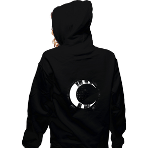 Daily_Deal_Shirts Zippered Hoodies, Unisex / Small / Black Moon Bust