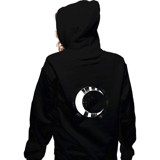 Daily_Deal_Shirts Zippered Hoodies, Unisex / Small / Black Moon Bust