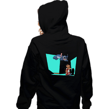 Load image into Gallery viewer, Secret_Shirts Zippered Hoodies, Unisex / Small / Black Alien And Girl
