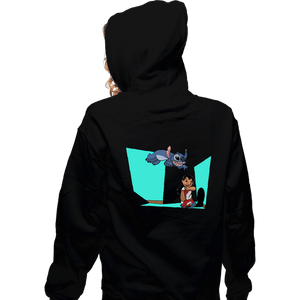 Secret_Shirts Zippered Hoodies, Unisex / Small / Black Alien And Girl