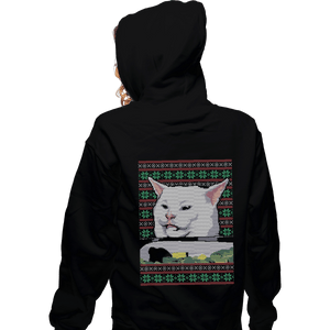 Shirts Pullover Hoodies, Unisex / Small / Black Cat Getting Yelled At Sweater