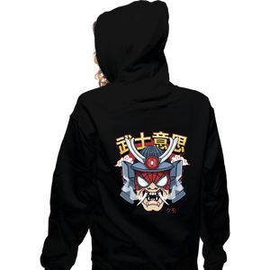 Shirts Zippered Hoodies, Unisex / Small / Black Arachno Samurai