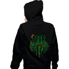 Load image into Gallery viewer, Secret_Shirts Zippered Hoodies, Unisex / Small / Black Fear-Thing
