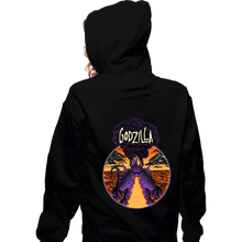 Load image into Gallery viewer, Daily_Deal_Shirts Zippered Hoodies, Unisex / Small / Black Godzilla Metal
