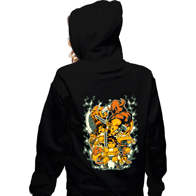 Shirts Zippered Hoodies, Unisex / Small / Black Golden Axe Heroes