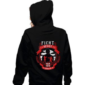 Shirts Zippered Hoodies, Unisex / Small / Black Fight, Resist, Survive